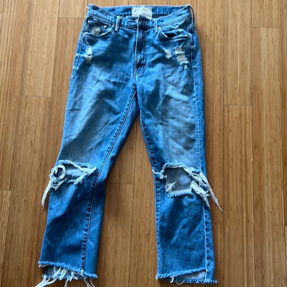 Mother distressed jeans
